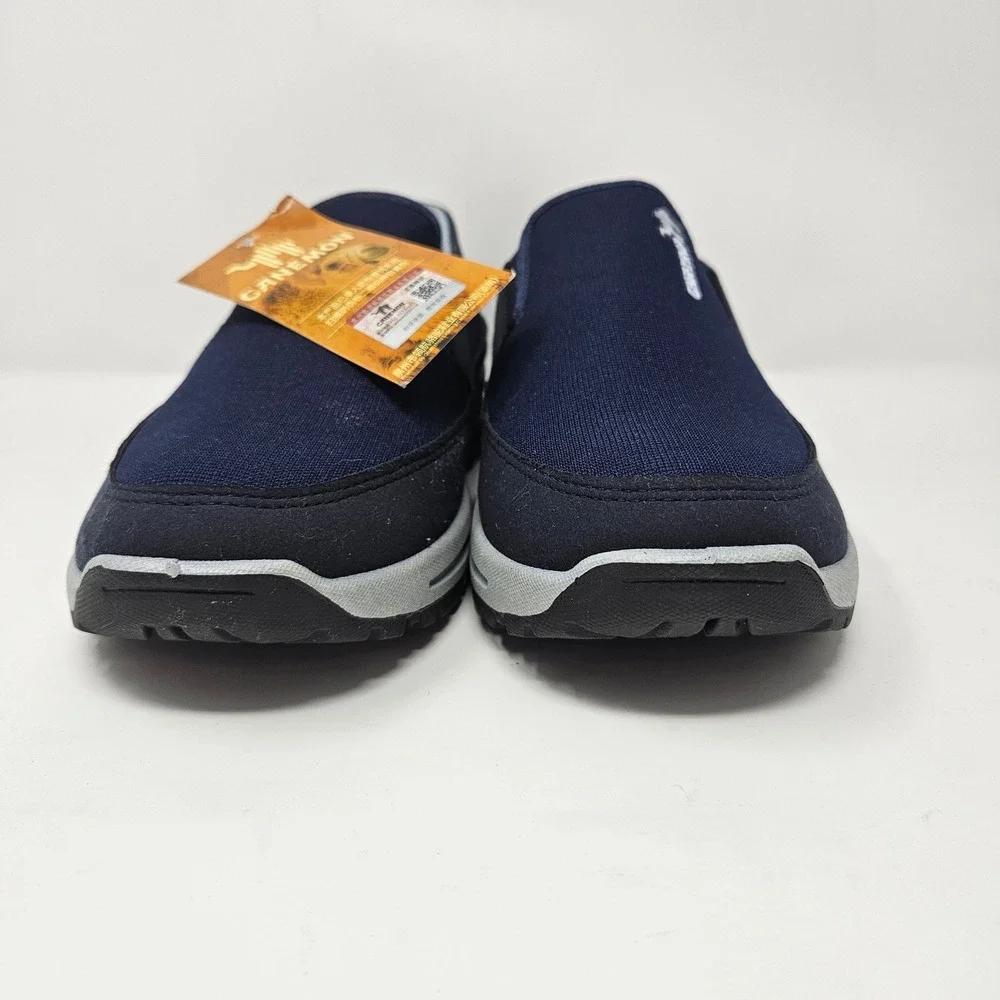 Canemon Mens Navy Blue Slip On Outdoor Walking Shoes Mesh Loafers Size 12-13 NEW